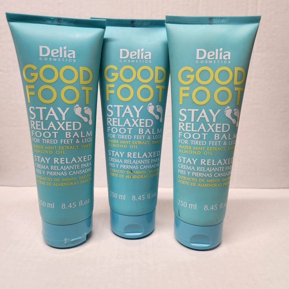 Delia Good Foot Stay Relaxed Foot Balm 3 Pack 8.45oz Each